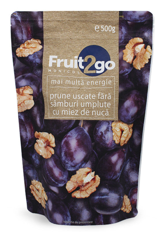 Prune uscate cu miez de nucă 500g