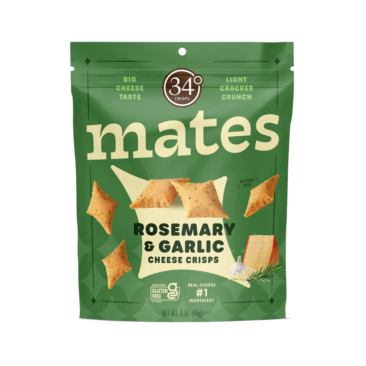 Biscuiți cu brânză, rozmarin și usturoi 85g Mates