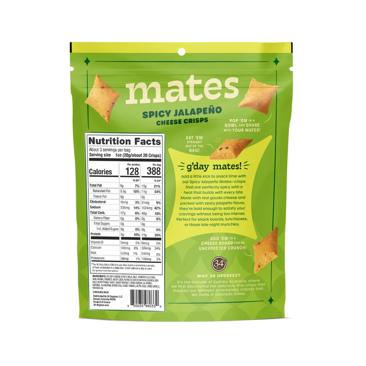 Biscuiți cu brânză și Jalapeño (Spicy) Mates 85g