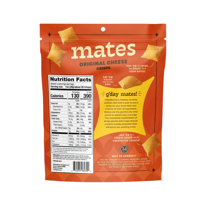 Biscuiți cu brânză original 85g Mates