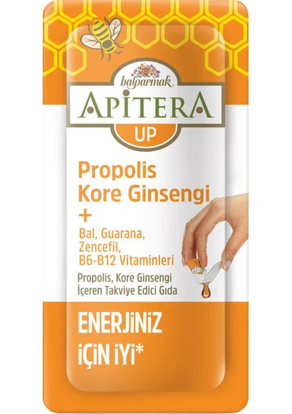 Apitera Up – Miere cu Propolis și Ginseng 49g (7x7g)