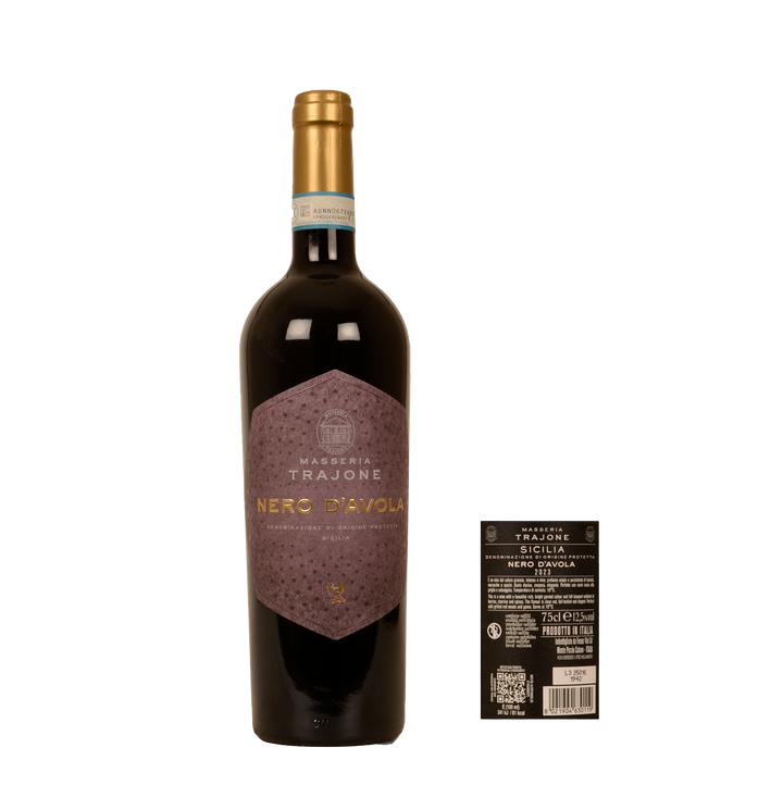 Masseria Trajone DOP Nero d’Avola 2023  Vin roșu | 0,75 L | Italia