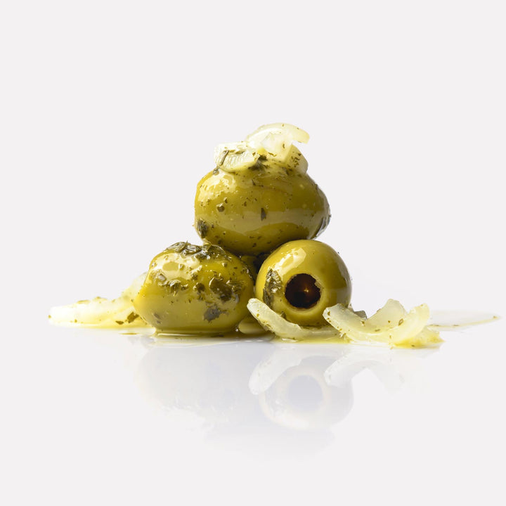 Olive Gordal cu ceapă în ulei 580gr