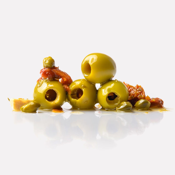 Olive Gordal cu roșii uscate și capere 580gr